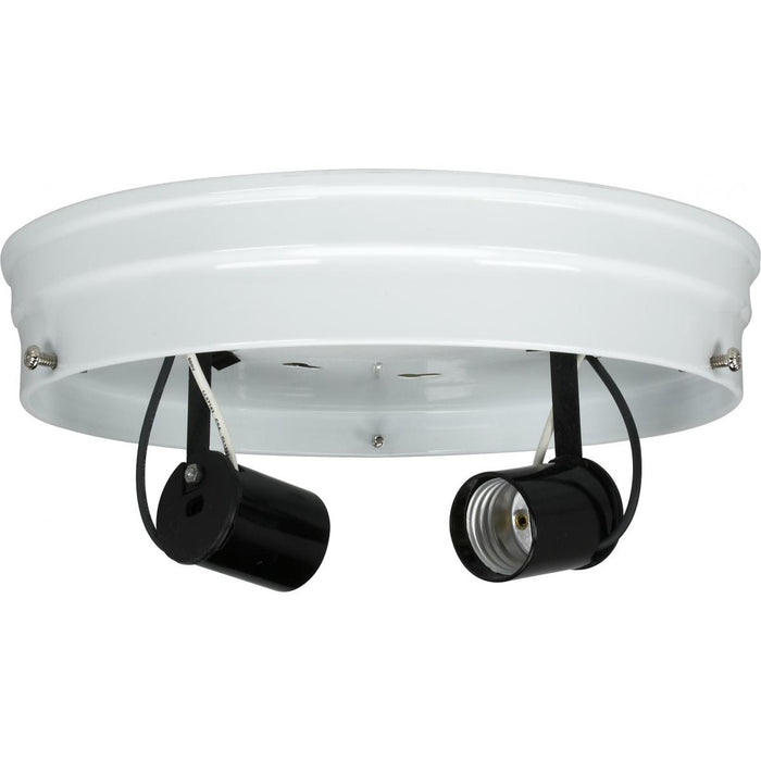 Satco 90-684 Two Light Ceiling Pan, White