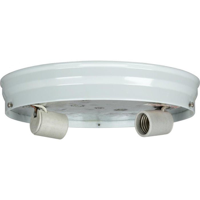 Satco 90-685 Two Light Ceiling Pan, White