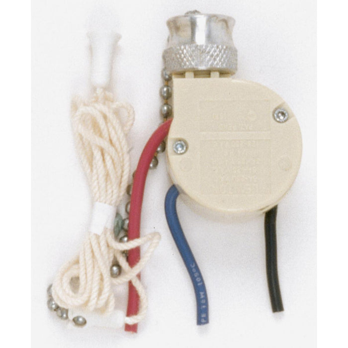 Satco 90-689 3-Way Ceiling Fan Switch, Nickel Plated