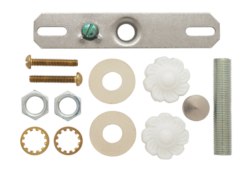 Satco 90-769 Glass Holder, Black and White Accents