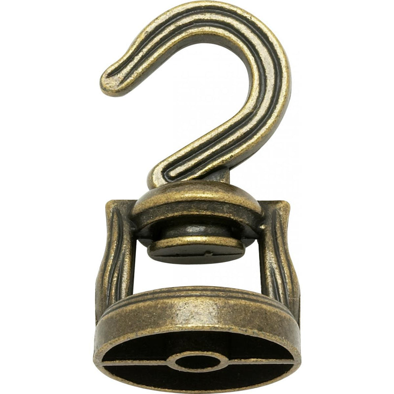 Satco 90-816 Revolving Swivel Hooks, Antique Brass