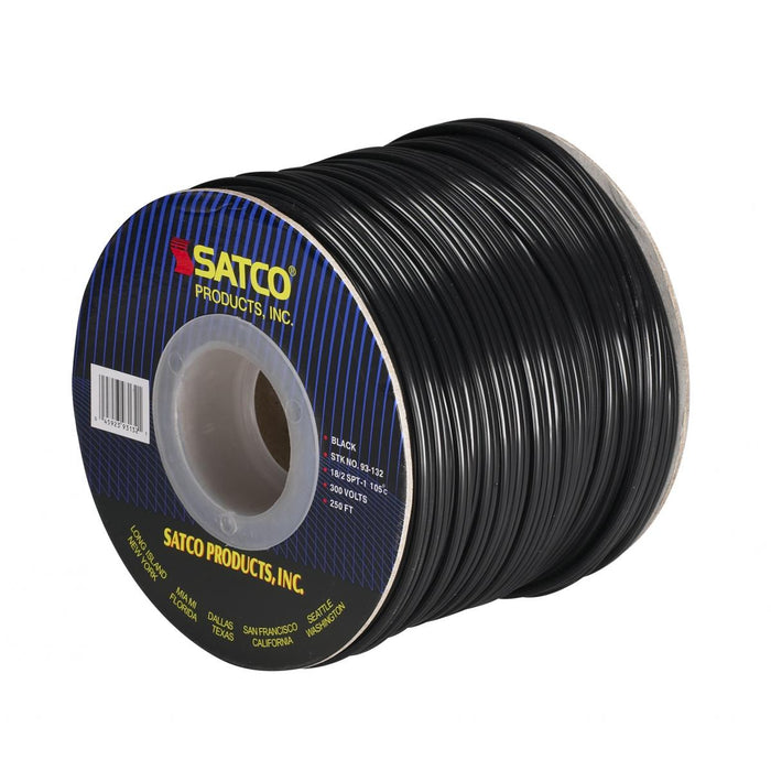 Satco 93-132 Lamp And Lighting Bulk Wire, Black
