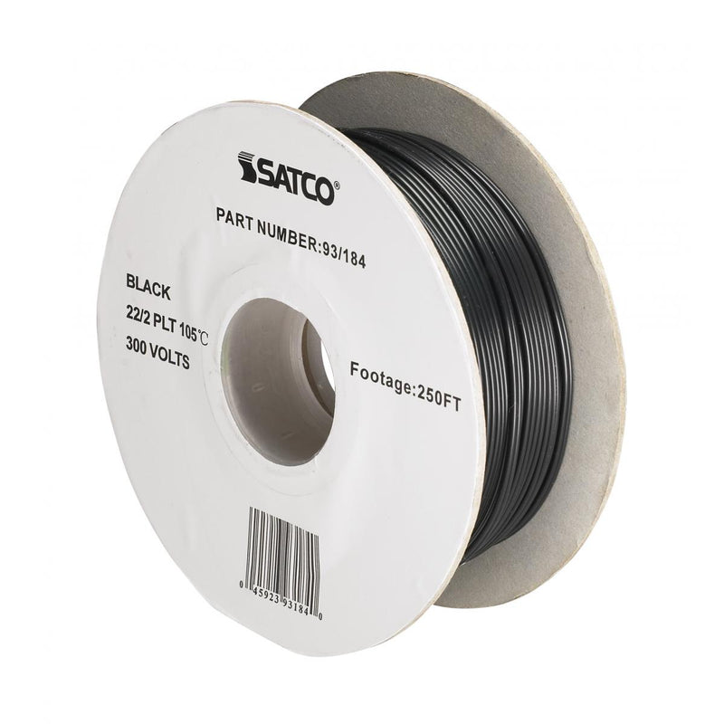Satco 93-184 Lamp And Lighting Bulk Wire, Black