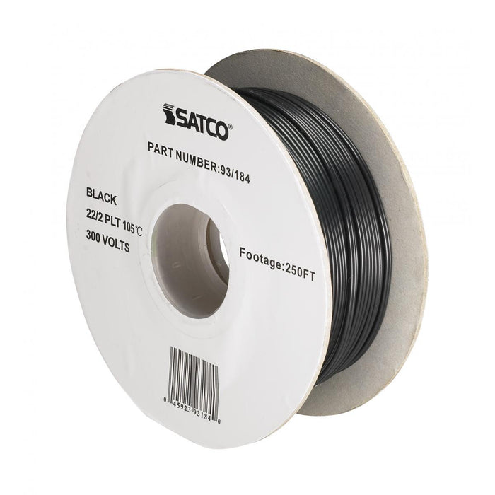 Satco 93-184 Lamp And Lighting Bulk Wire, Black