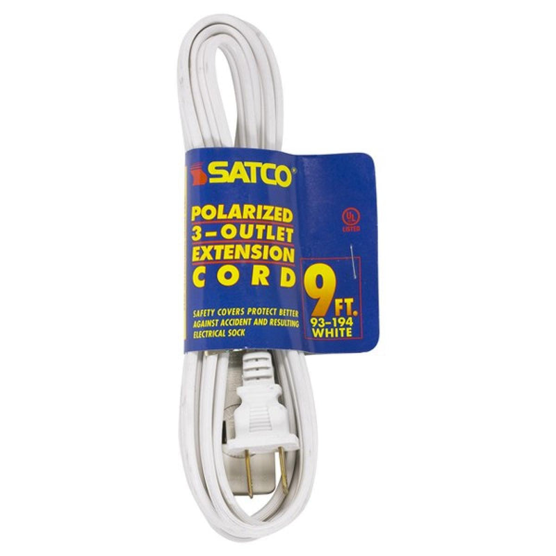 Satco 93-194 Extension Cord, White