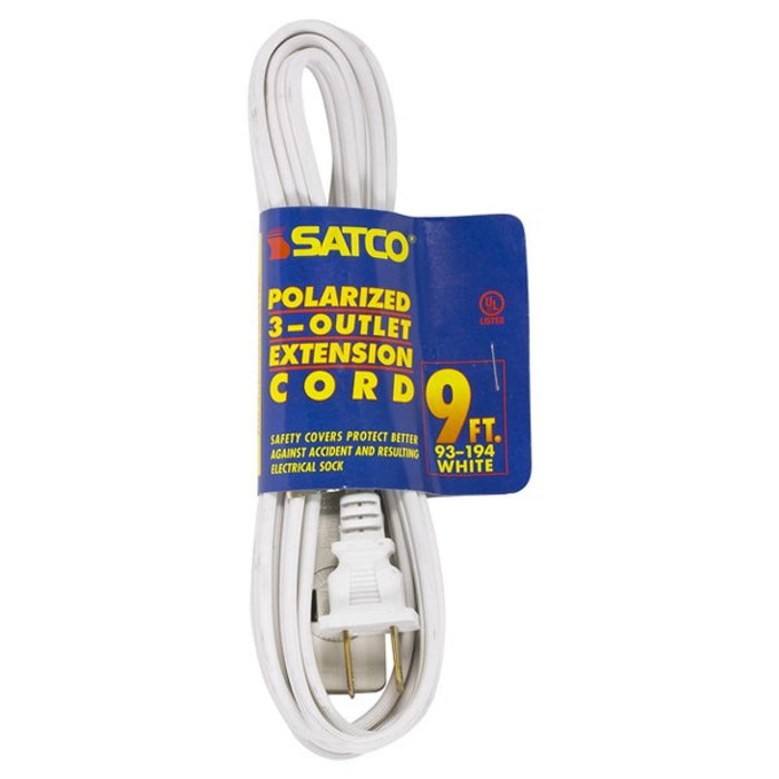 Satco 93-194 Extension Cord, White