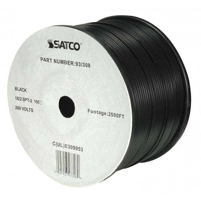 Satco 93-308 Lamp And Lighting Bulk Wire, Black