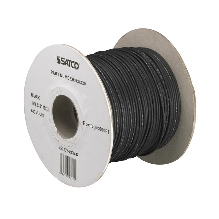 Satco 93-320 Lighting Bulk Wire, Black
