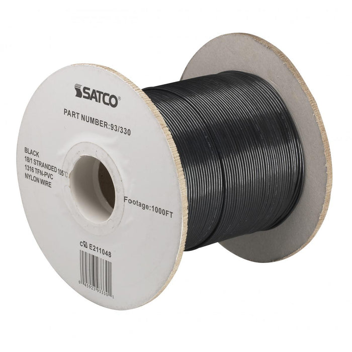 Satco 93-330 Lighting Bulk Wire, Black