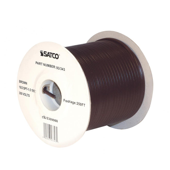 Satco 93-343 Lamp And Lighting Bulk Wire, Brown