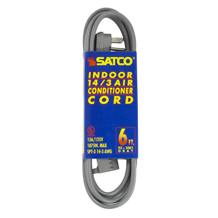 Satco 93-5001 Heavy Duty Air Conditioner/Appliance Cord, Gray