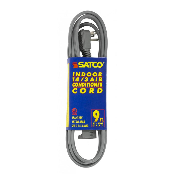 Satco 93-5002 Cord Set, Gray