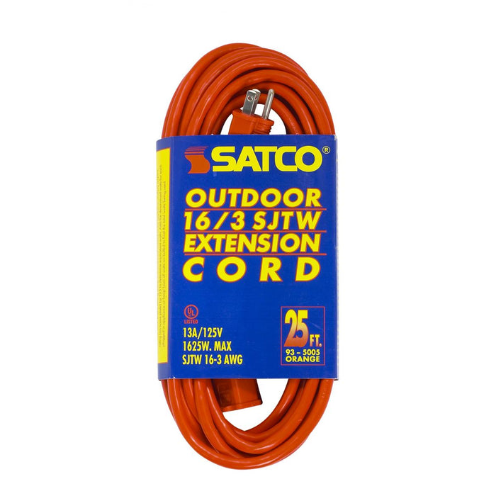 Satco 93-5005 Extension Cord, Orange