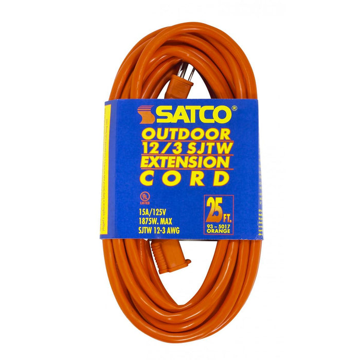 Satco 93-5017 Extension Cord, Orange
