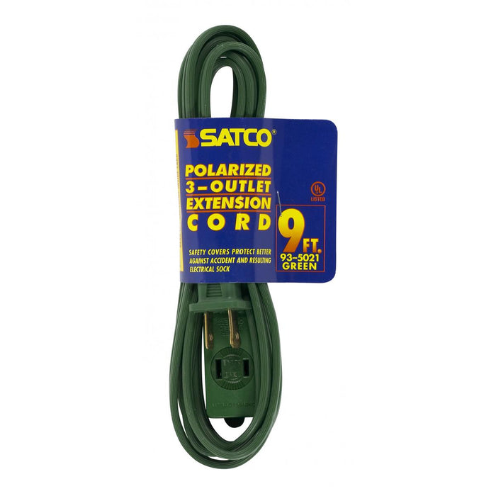 Satco 93-5021 Extension Cord, Green