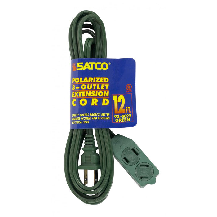 Satco 93-5022 Extension Cord, Green