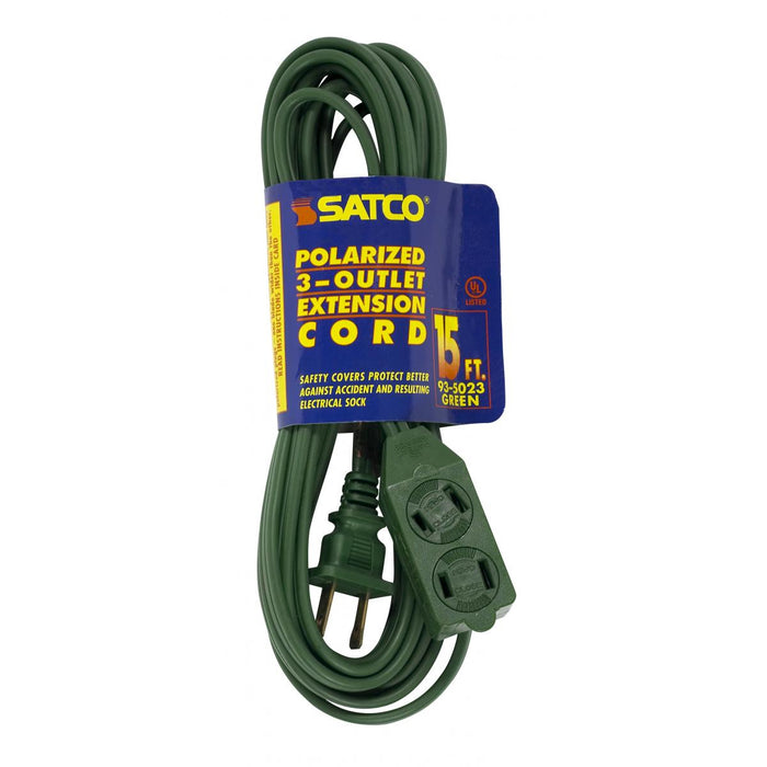 Satco 93-5023 Extension Cord, Green