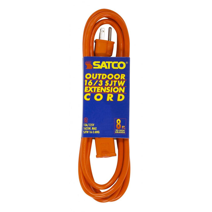 Satco 93-5034 Extension Cord, Orange