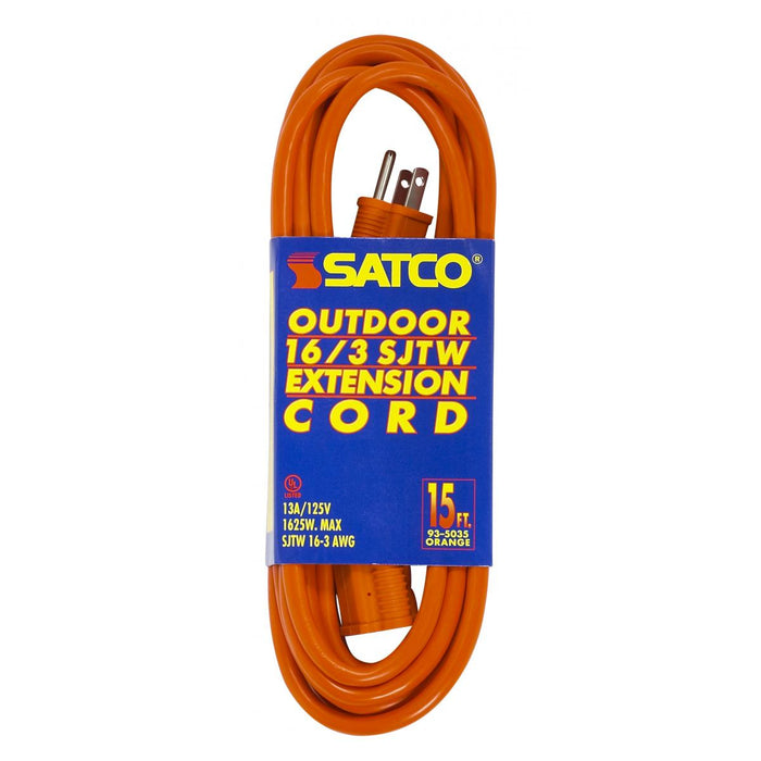 Satco 93-5035 Extension Cord, Orange