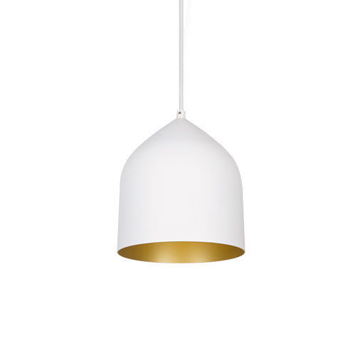 Kuzco Lighting 49108-WH/GD One Light Pendant, White/Gold