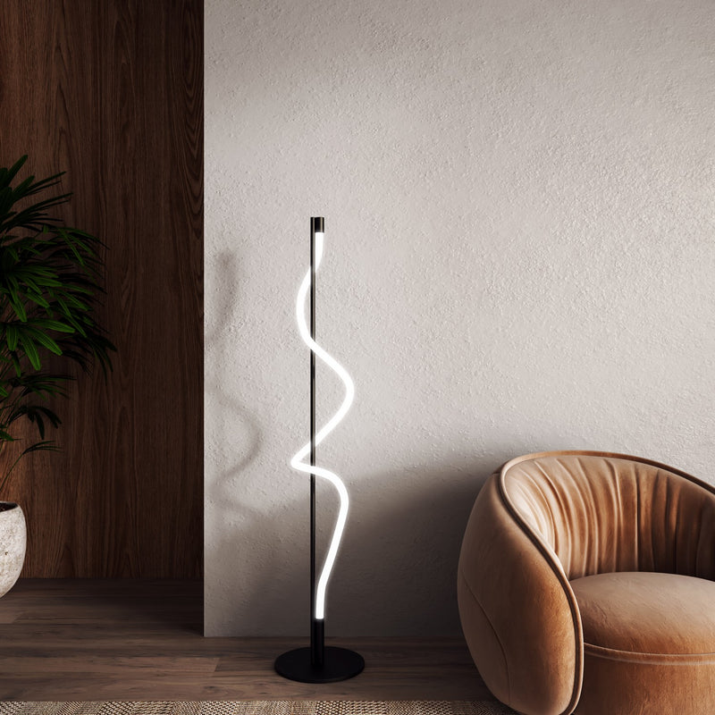 Kuzco Lighting FL95360-BK LED Floor Lamp, Black