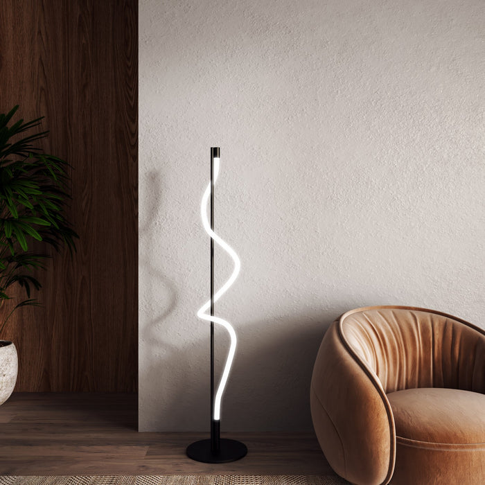 Kuzco Lighting FL95360-BK LED Floor Lamp, Black
