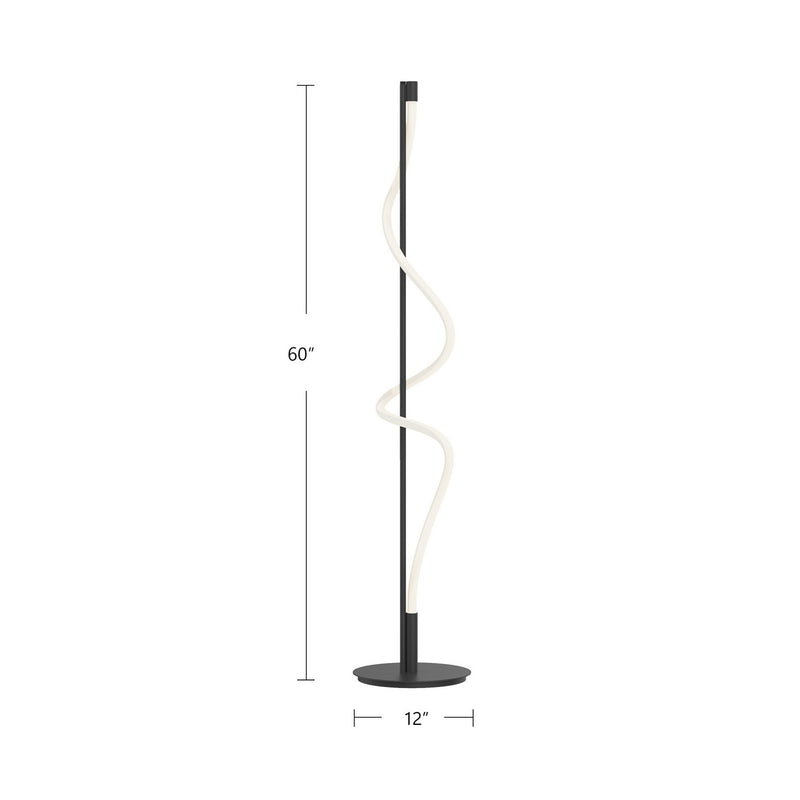 Kuzco Lighting FL95360-BK LED Floor Lamp, Black