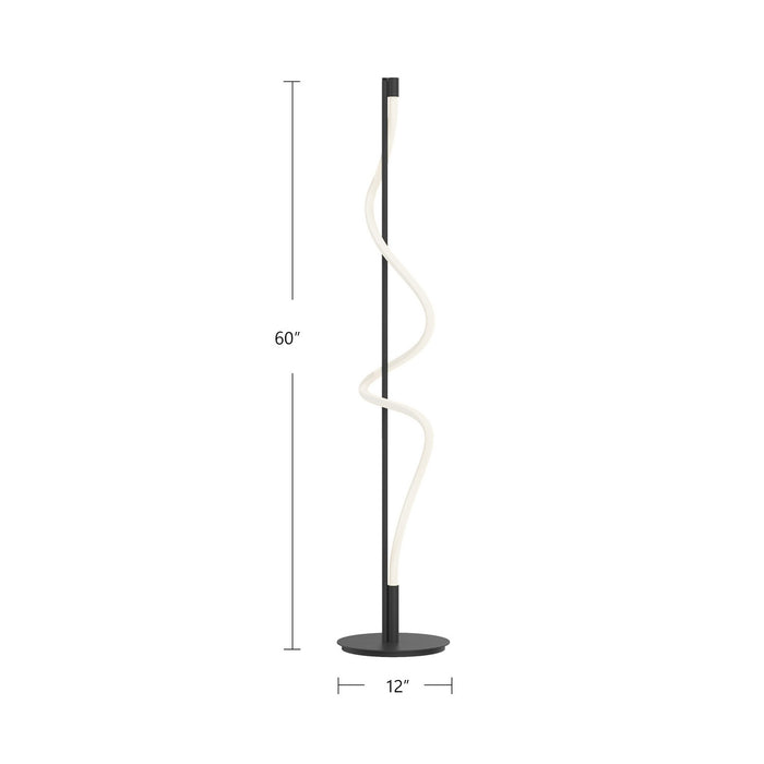 Kuzco Lighting FL95360-BK LED Floor Lamp, Black