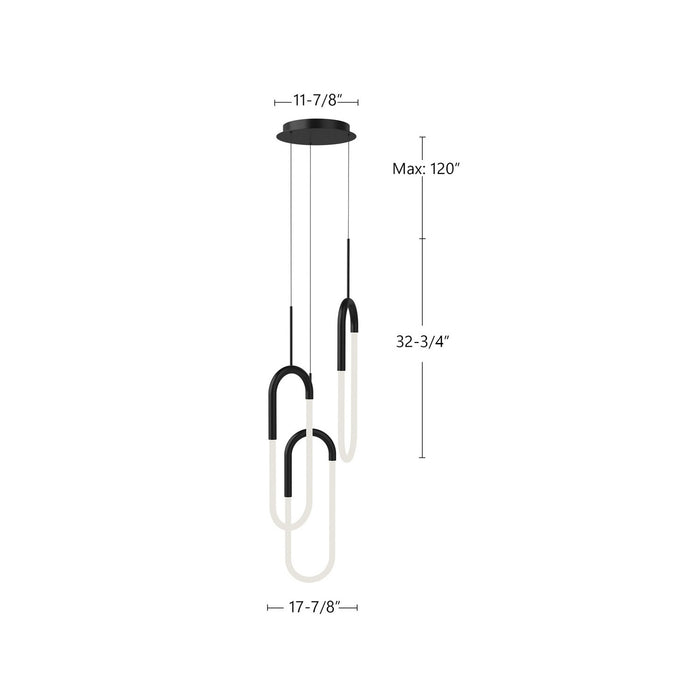 Kuzco Lighting MP95103-BK LED Pendant, Black