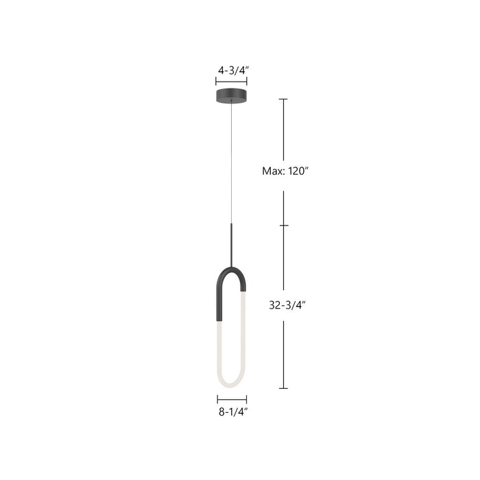 Kuzco Lighting PD95108-BK LED Pendant, Black