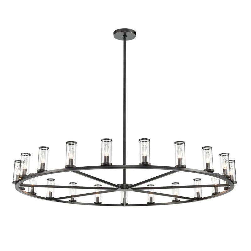 Alora CH309021UBCG 21 Light Chandelier, Clear Glass/Urban Bronze