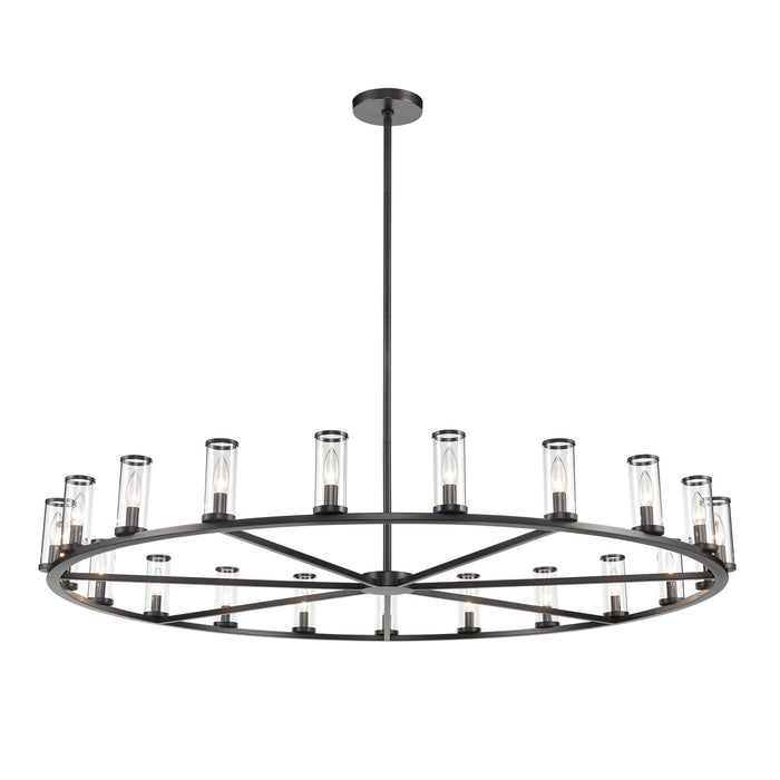 Alora CH309021UBCG 21 Light Chandelier, Clear Glass/Urban Bronze
