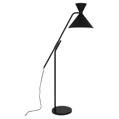 Robert Abbey 1250 One Light Floor Lamp, Matte Black Painted
