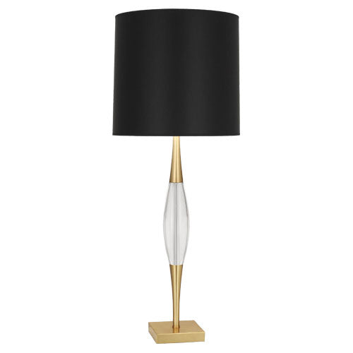 Robert Abbey 207B One Light Table Lamp, Modern Brass w/ Clear Crystal