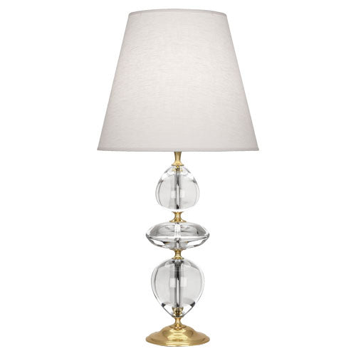 Robert Abbey 260 One Light Table Lamp, Clear Crystal w/ Modern Brass