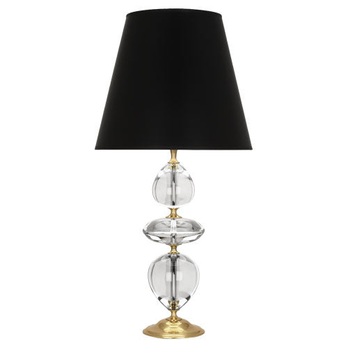 Robert Abbey 260B One Light Table Lamp, Clear Crystal w/ Modern Brass
