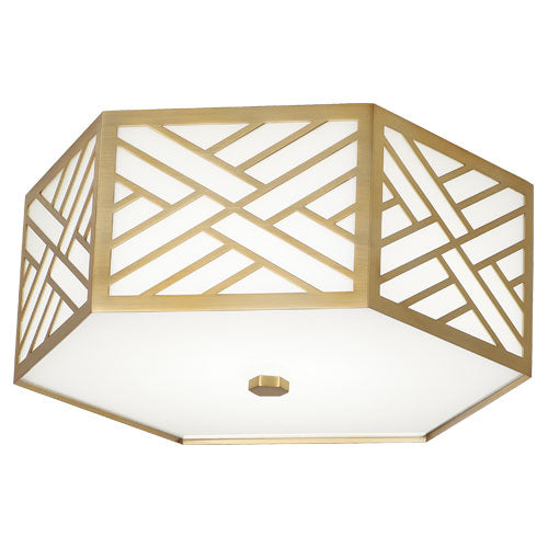 Robert Abbey 438 One Light Flushmount, Modern Brass