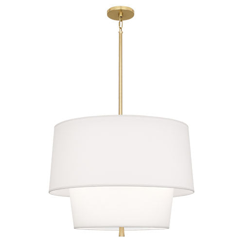 Robert Abbey AW137 Three Light Pendant, Modern Brass