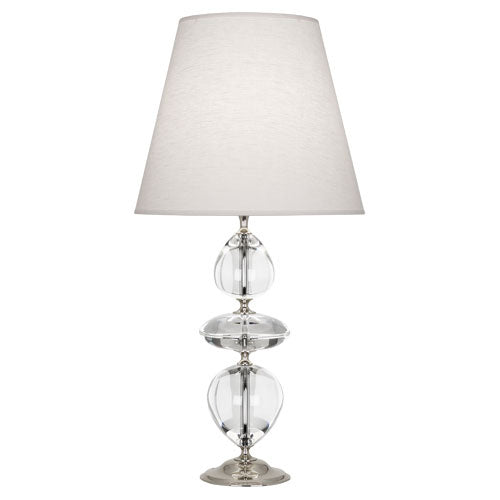 Robert Abbey S260 One Light Table Lamp, Clear Crystal w/ Polished Nickel