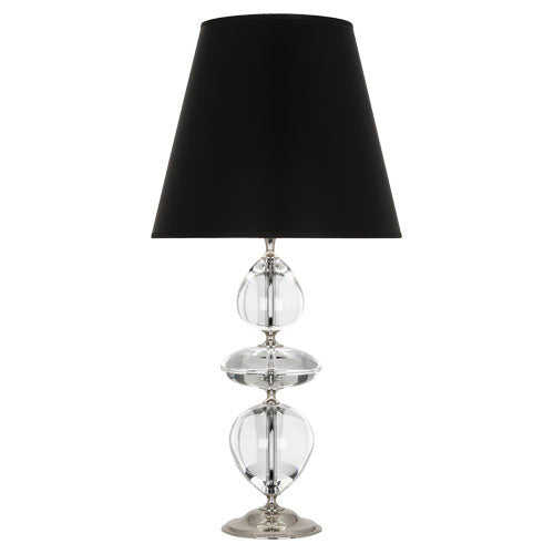 Robert Abbey S260B One Light Table Lamp, Clear Crystal w/ Polished Nickel