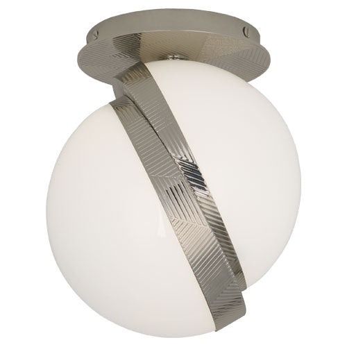 Robert Abbey S623 One Light Flushmount, Polished Nickel