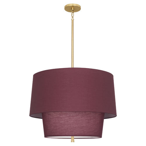Robert Abbey VW137 Three Light Pendant, Modern Brass