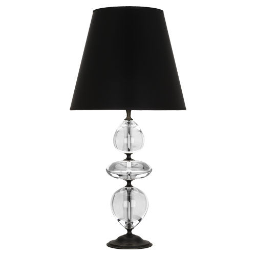 Robert Abbey Z260B One Light Table Lamp, Deep Patina Bronze w/ Clear Crystal
