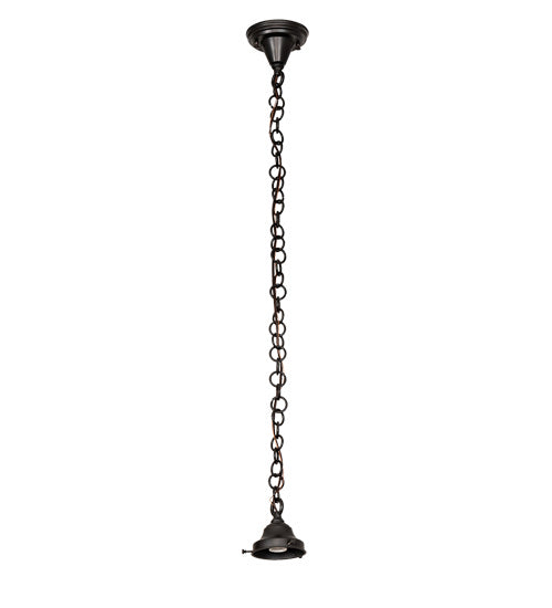 Meyda Tiffany 104069 One Light Schoolhouse Hardware, Craftsman Brown