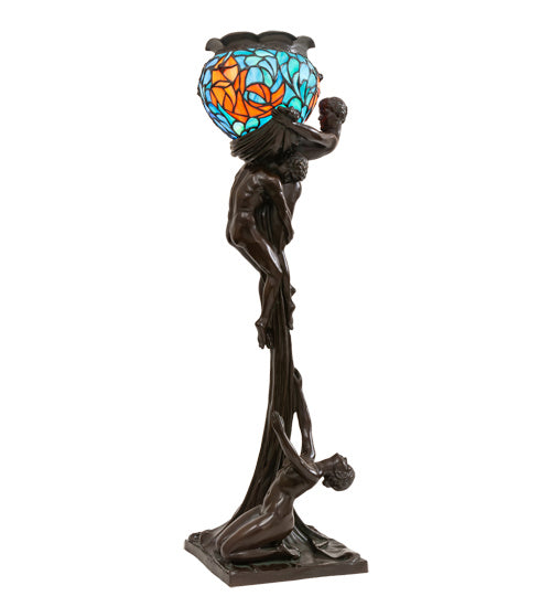 Meyda Tiffany 10708 One Light Table Lamp, Mahogany Bronze