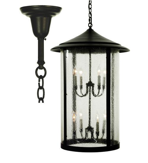 Meyda Tiffany 107282 Eight Light Pendant, Textured Black