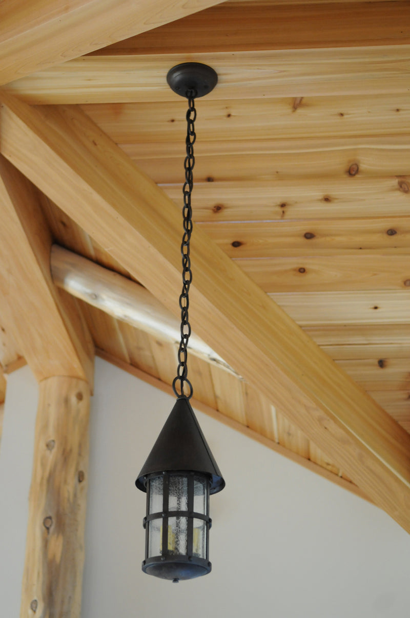 Meyda Tiffany 111160 One Light Pendant, Hand Wrought Iron