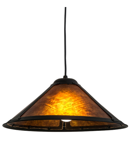 Meyda Tiffany 114177 One Light Pendant, Black Metal