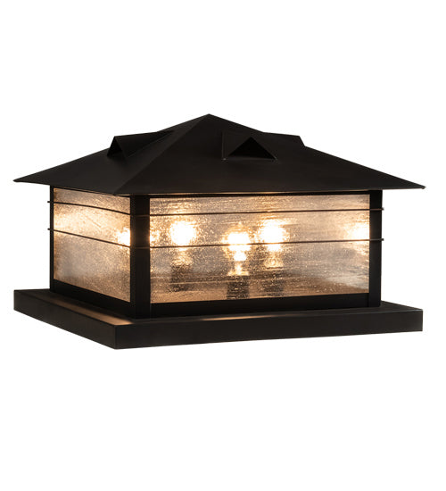 Meyda Tiffany 114190 Four Light Pier Mount, Craftsman Brown