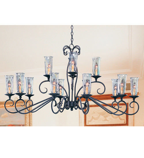 Meyda Tiffany 115163 14 Light Chandelier, Gilded Tobacco